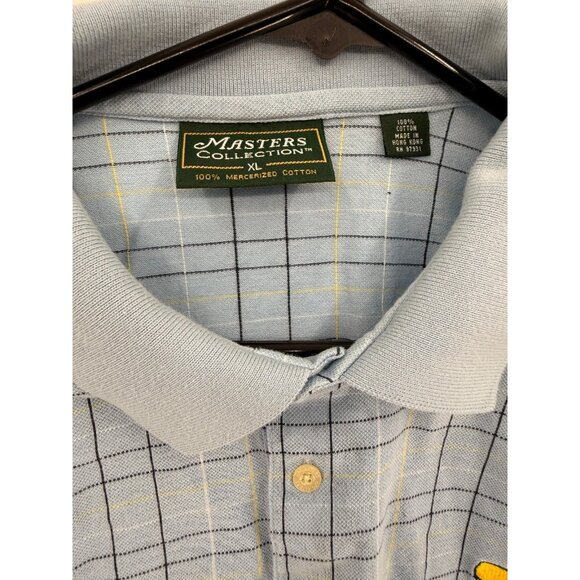 Vtg Masters Collection Polo Shirt Mens XL Checkered Hong Kong READ - Picture 4 of 7